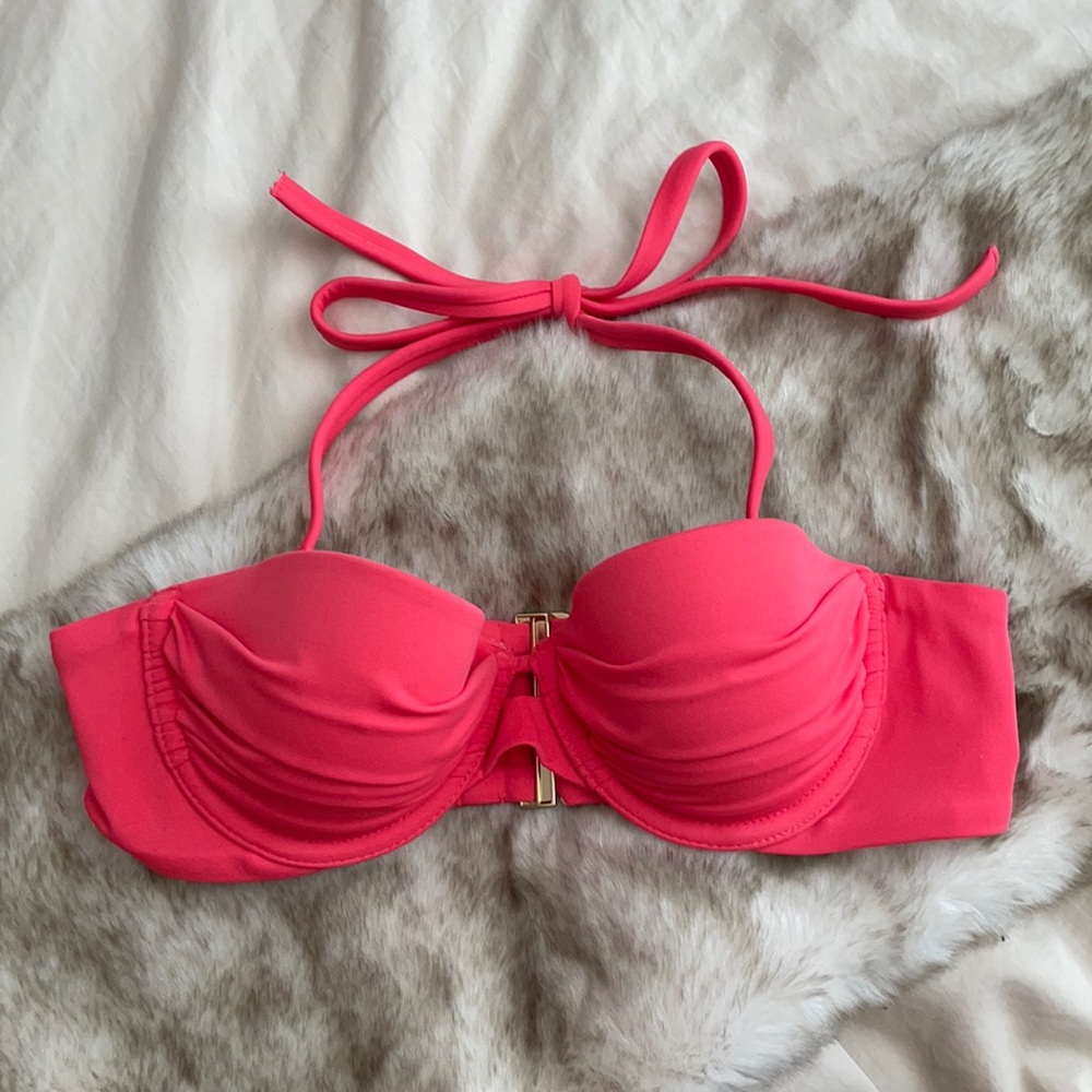 Victoria’s Secret Swim Pink Bikini Top Size 32A
